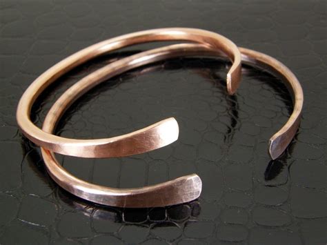 Handmade Hammered Copper Bracelet Copper Cuff by BonzerBeads