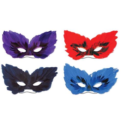 Mardi Gras Feather Masks: Party at Lewis Elegant Party Supplies ...