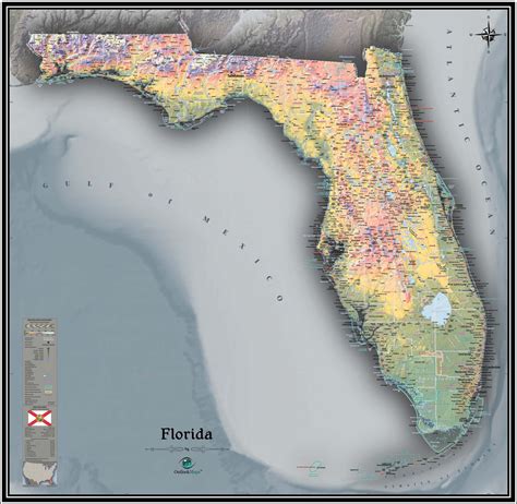 Topigraphical Map Of Florida Panhandle | Maps Of Florida