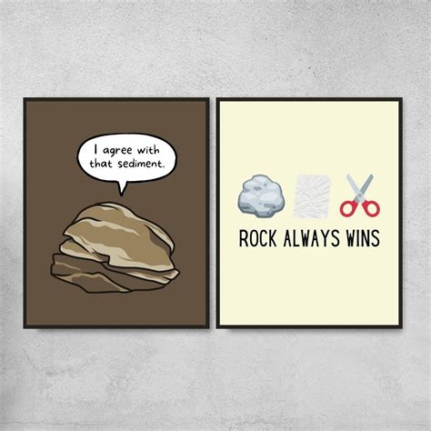 Set of 8 Funny Geology Puns and Memes Printable Posters, Geology ...