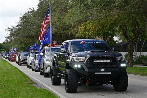 South Miami, Florida - November 1, 2020: Trump Car Parade - Dreamstime