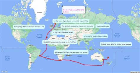 The First Fleet Journey : Scribble Maps