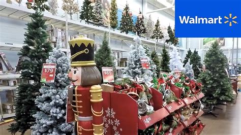 CHRISTMAS SECTION AT WALMART - CHRISTMAS TREES DECORATIONS ORNAMENTS HOME DECOR SHOPPING - YouTube