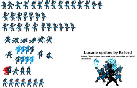 Lucario spritesheet by Ralord (sheet 3) by Riolu_Lucario_Club -- Fur ...