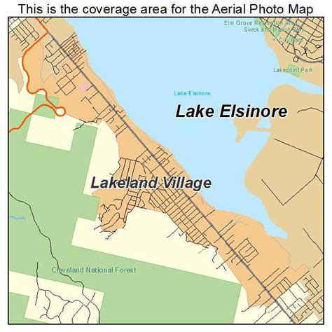 Aerial Photography Map of Lakeland Village, CA California