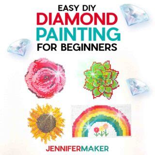 Diamond Painting for Beginners with Four Free & Easy Patterns ...