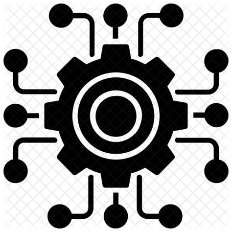 Automated Solution Icon - Download in Glyph Style