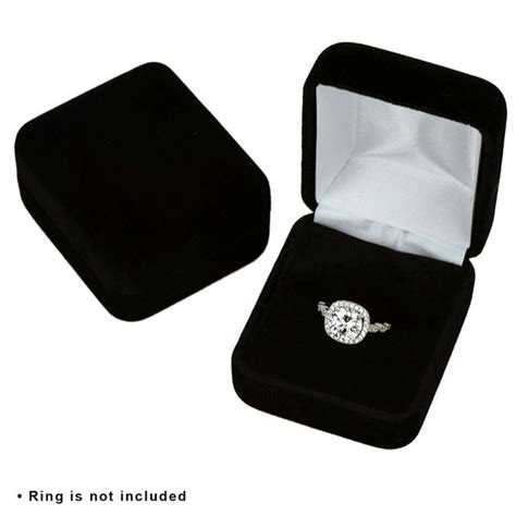 Black Velvet Ring Box – Tiger Gems