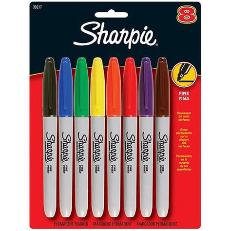 Sharpie Fine Point Permanent Markers, Assorted 8ct - Walmart.com ...