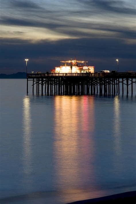 Balboa Pier Lights Portrait Photograph by Chris Brannen - Pixels