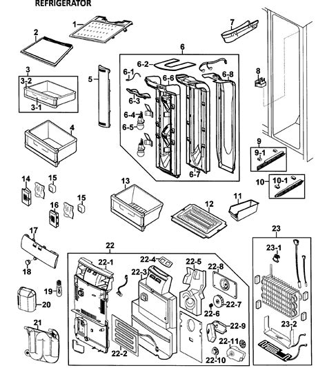 Samsung Refrigerator Parts List And Diagrams