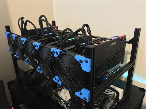 Finished up my mining rig build. Parts list in the comments. : r ...