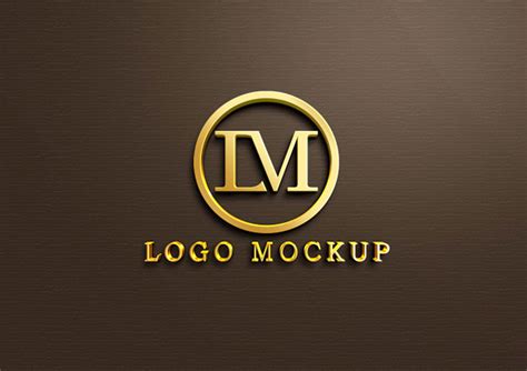 3d Gold Logo Mockup