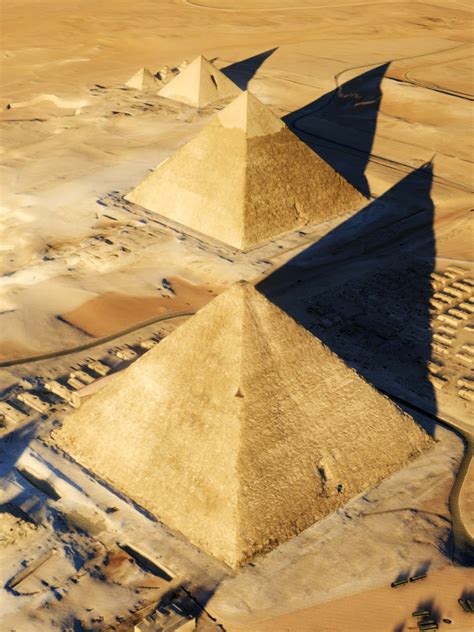 Download The Pyramids Of Giza Casting Shadow Wallpaper | Wallpapers.com