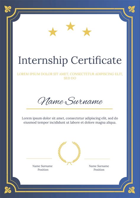 Free Internship Certificate Template For Google Docs