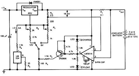 Lead-Acid Battery Charger Circuit Electronic - Schematic Design