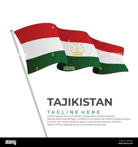 Template vector Tajikistan flag modern design. Vector illustration Stock Vector Image & Art - Alamy