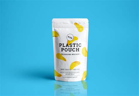 Plastic Pouch Packaging Mockup