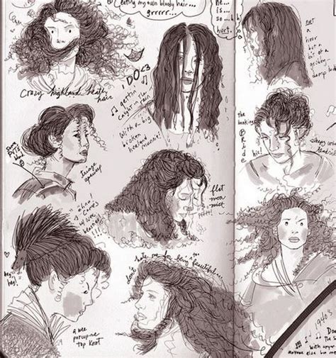 claire hair drawings, outlander | Outlander fan art, Outlander starz ...