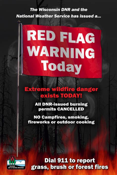 Red Flag Warning in 7 counties