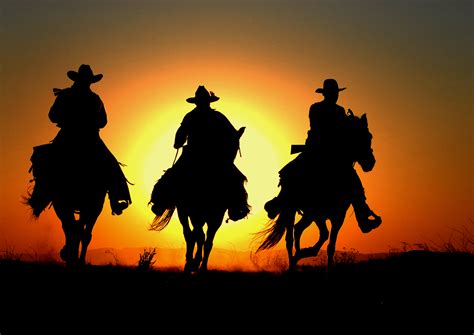 Cowboy Sunset Clip Art