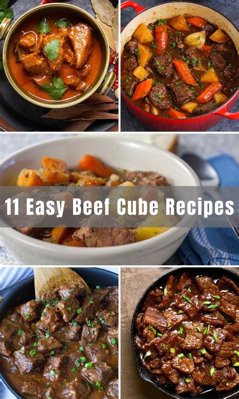 11 Easy Beef Cube Recipes | Cubed beef recipes, Beef cube steak recipes, Recipes using stew beef