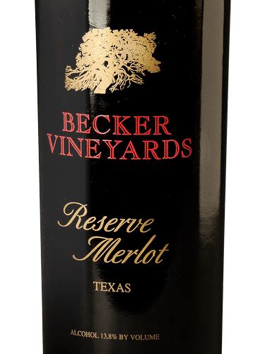 Becker Vineyards Reserve Merlot | Vivino US