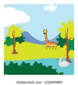 Animal Coloring Book Giraffe Stock Vector (Royalty Free) 1526945804 | Shutterstock
