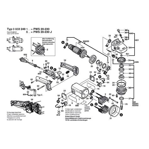 Bosch Spare Parts for Angle Grinder PWS 20-230 J