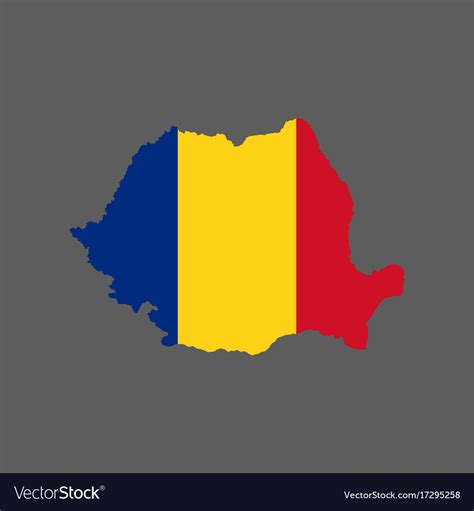 Romania flag and map Royalty Free Vector Image