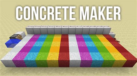 How to Build an Automatic Concrete Maker in Minecraft - YouTube