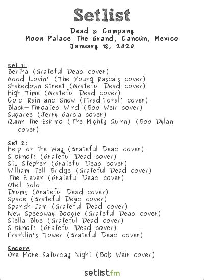 Setlist Highlights from Dead & Company's Playing in the Sand 2020 ...