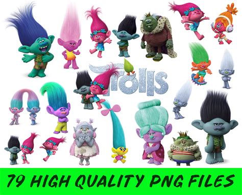 Trolls Clip Art Trolls PNG Trolls Party Trolls Clipart - Etsy México