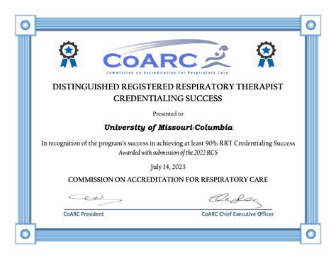 Respiratory Therapy recognized for credentialing success // College of Health Sciences