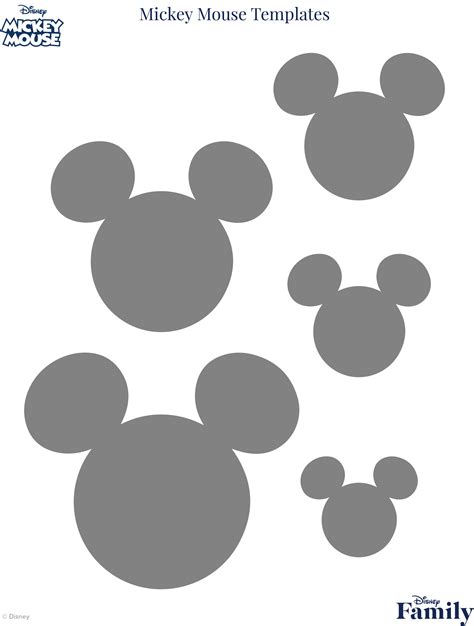 Mickey Mouse Head Printable Cutouts