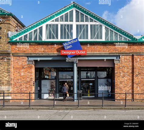 McArthur Glen designer outlet west entrance into former railway works, Swindon, Wiltshire ...