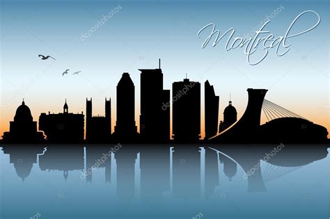 Montreal skyline silhouette — Stock Vector © I.Petrovic #118512220