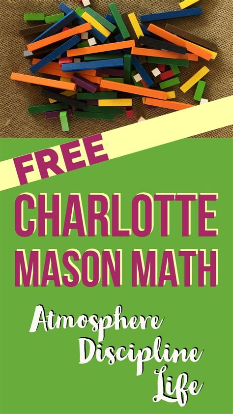 the free charlotte mason math book is on display in front of a pile of colored pencils