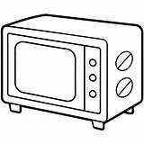 Microwave coloring Page Outline book Line Art Drawing  sketch template