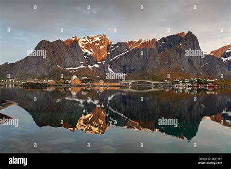 Sunrise in Norway with reflection Stock Photo - Alamy