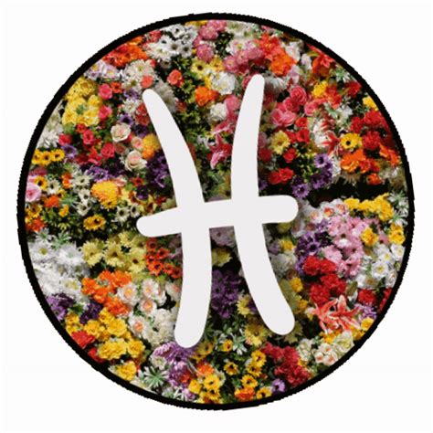 Zodiac Signs Flowers Sticker - Zodiac signs Flowers Pisces - Discover & Share GIFs