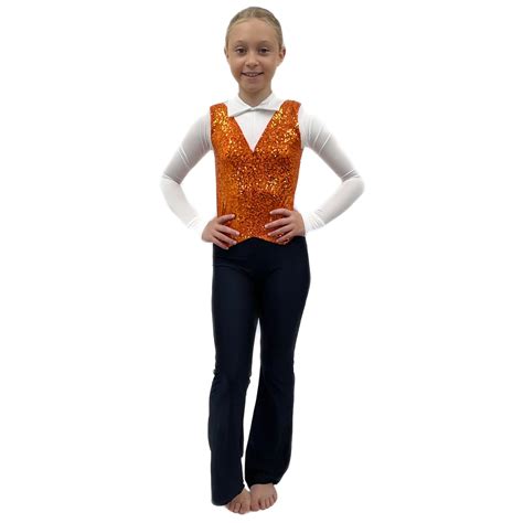 Orange, Black & White Sequin Jazzsuit | Razzle Dazzle Dance Costumes ...