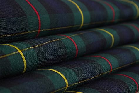 Tartan Plaid Fabric | Green/Navy/Yellow/Red -The Fabric Mill