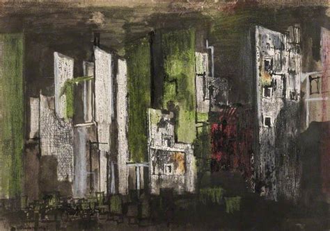 Devastation, 1941, City, Panorama of Ruin, 1941 - Graham Sutherland - WikiArt.org