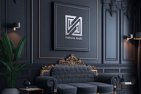 Interior Logo Mockup Graphic by Motin · Creative Fabrica