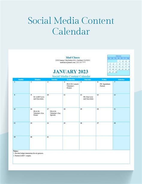 Social Media Content Calendar - Google Sheets, Excel | Template.net