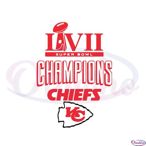 Kansas City Chiefs Super Bowl Lvii Champions SVG Cutting Files - Oladino