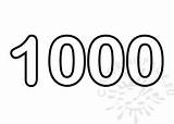 Number 1000 Template  Coloring Page sketch template