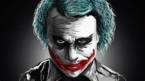 Joker Heath Ledger Art 4k Wallpaper,HD Superheroes Wallpapers,4k Wallpapers,Images,Backgrounds ...