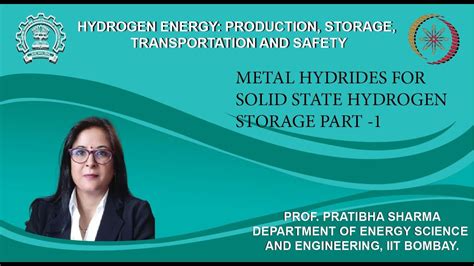 Lecture 46: Metal Hydrides for Solid State Hydrogen Storage Part -1 - YouTube